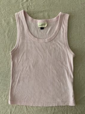 Universal Thread Blush Pink Ribbed Tank Top Medium Stretch Basic